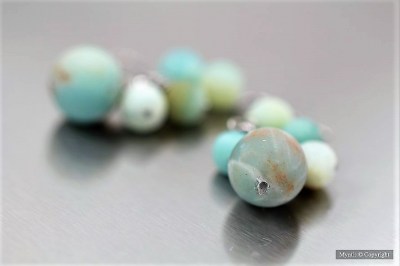 amazonite mate boucles